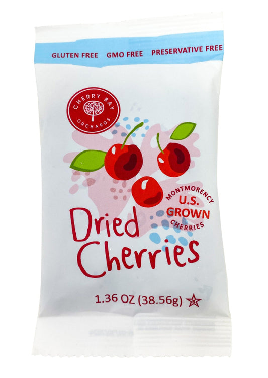 Dried Montmorency Cherries - Pack of 25 Single Serve 1.36 oz Snack Packets