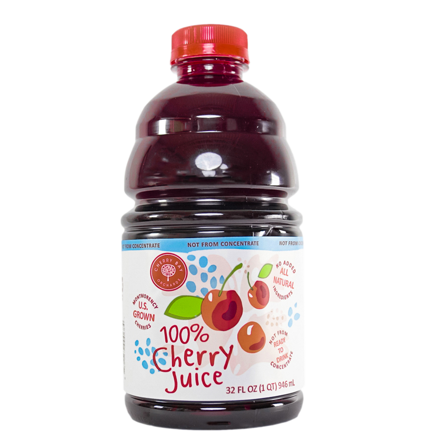 100% Tart Montmorency Cherry Juice - case of 6 - 32 oz bottles - Ready to Drink